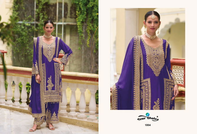 Zinc By Your Choice Chinon Embroidery Readymade Suits Wholesale Market In Surat